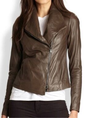 Vince Scuba Leather Jacket